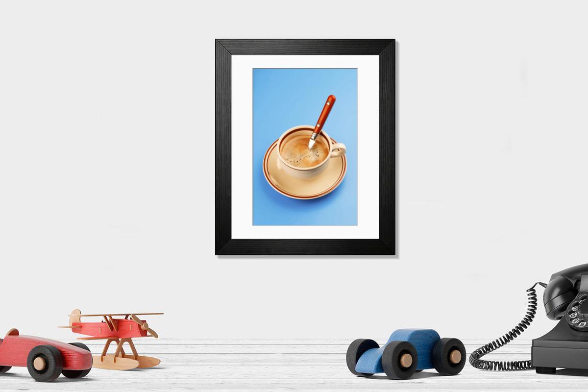Shown hanging in a room: Modern 14"x12" (36x31cm)