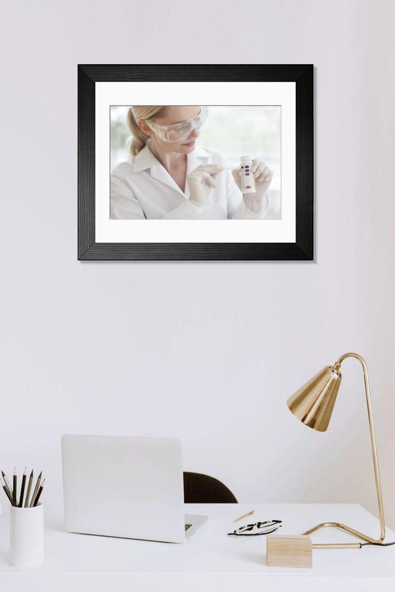 Shown hanging in a room: Modern 14"x12" (36x31cm)