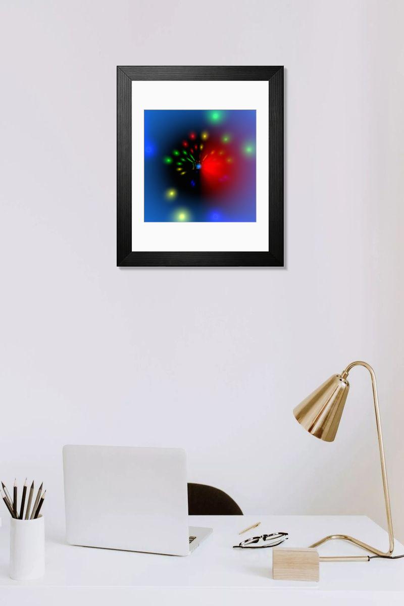 Shown hanging in a room: Modern 14"x12" (36x31cm)