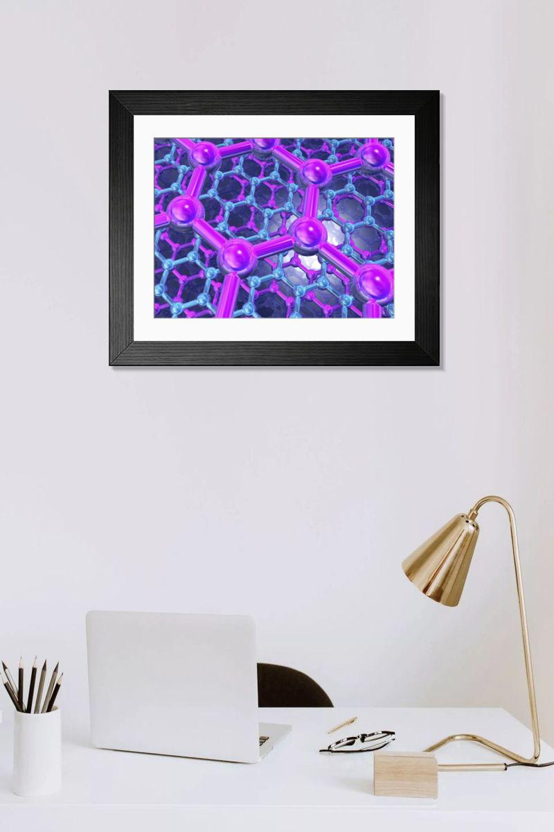 Shown hanging in a room: Modern 14"x12" (36x31cm)