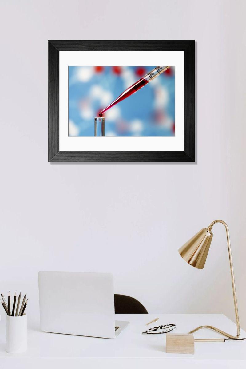 Shown hanging in a room: Modern 14"x12" (36x31cm)