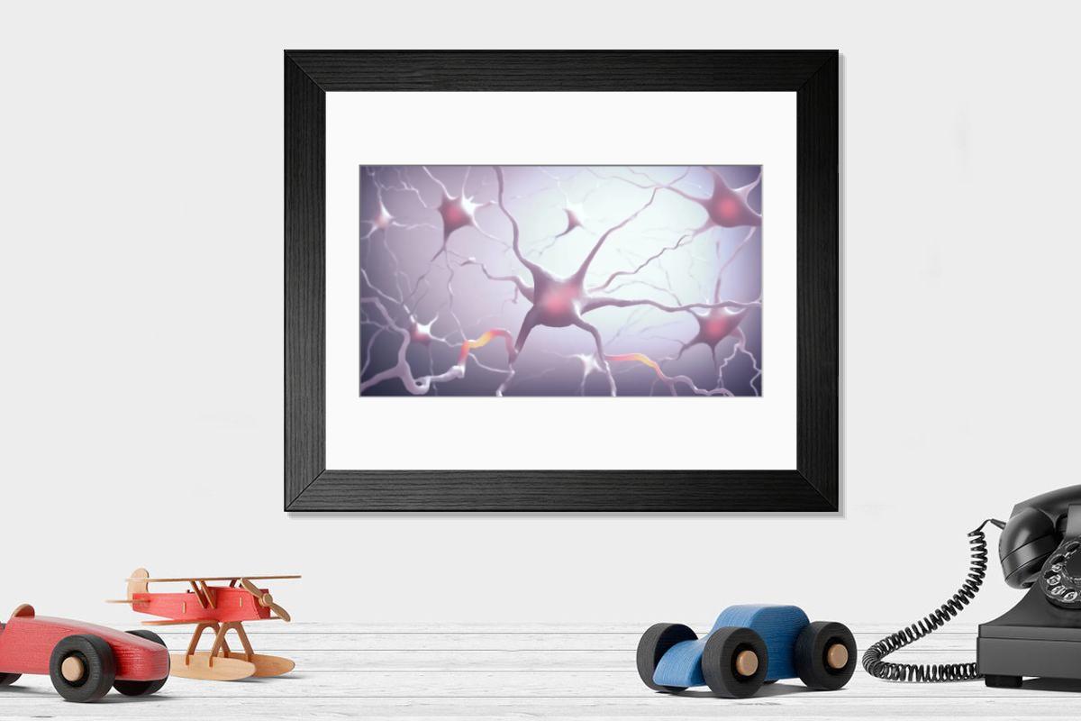 Shown hanging in a room: Modern 14"x12" (36x31cm)