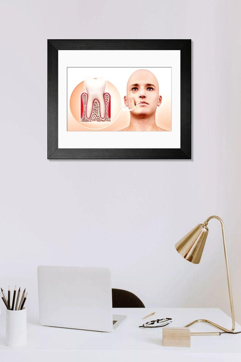 Shown hanging in a room: Modern 14"x12" (36x31cm)
