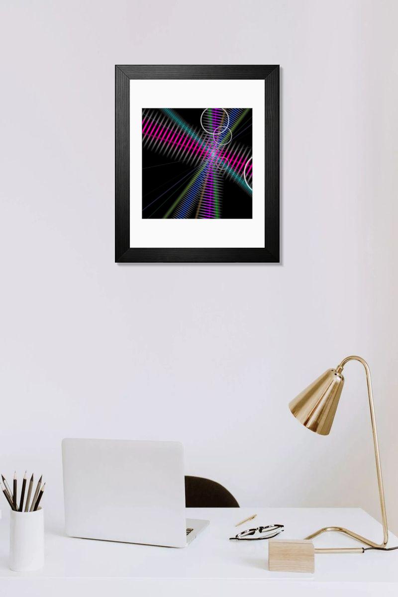 Shown hanging in a room: Modern 14"x12" (36x31cm)