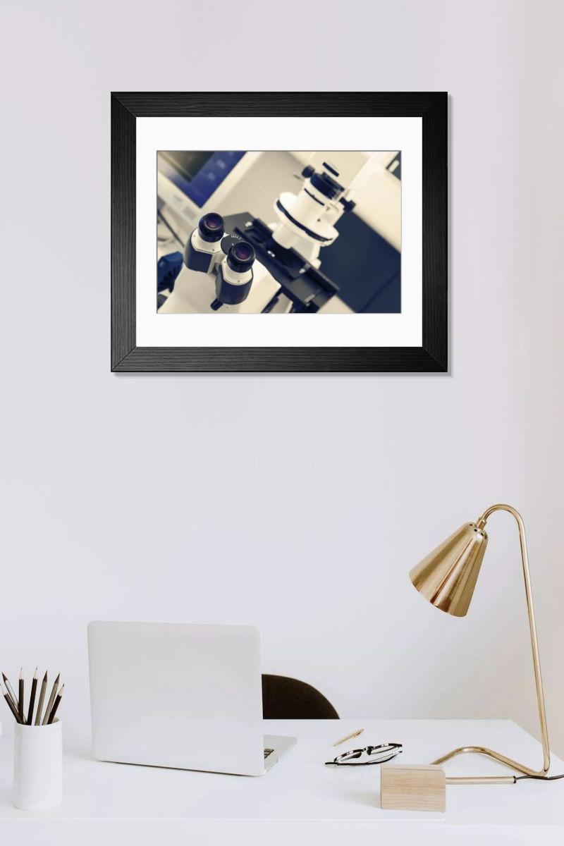 Shown hanging in a room: Modern 14"x12" (36x31cm)