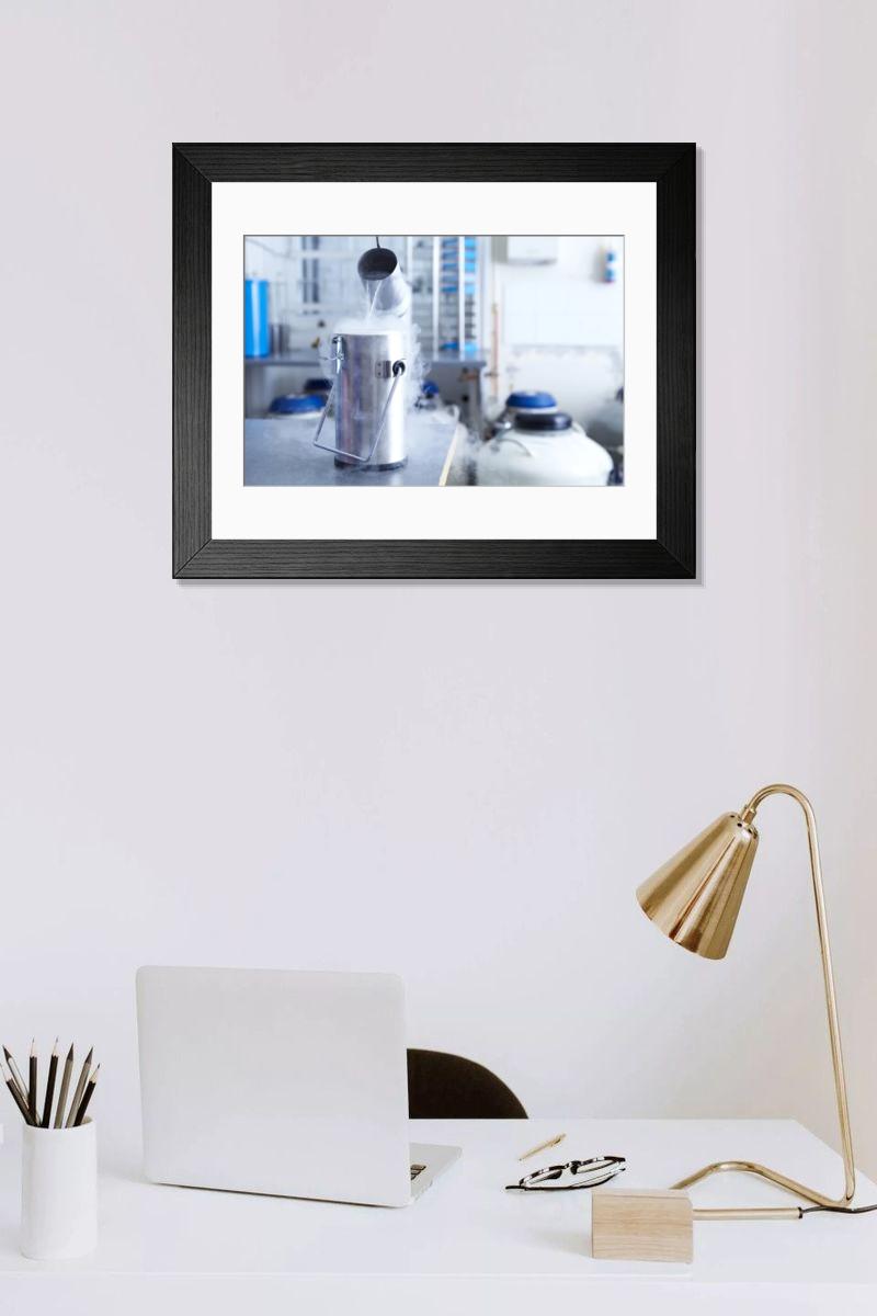 Shown hanging in a room: Modern 14"x12" (36x31cm)