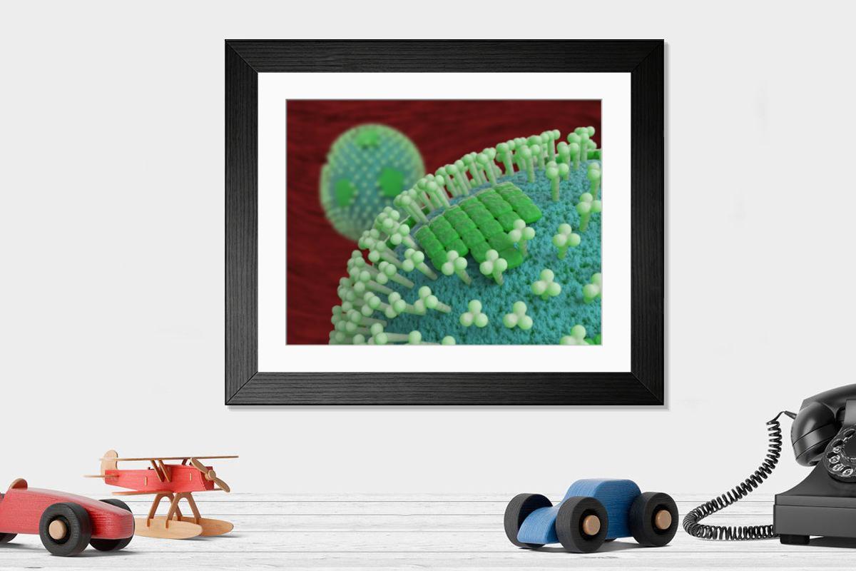 Shown hanging in a room: Modern 14"x12" (36x31cm)