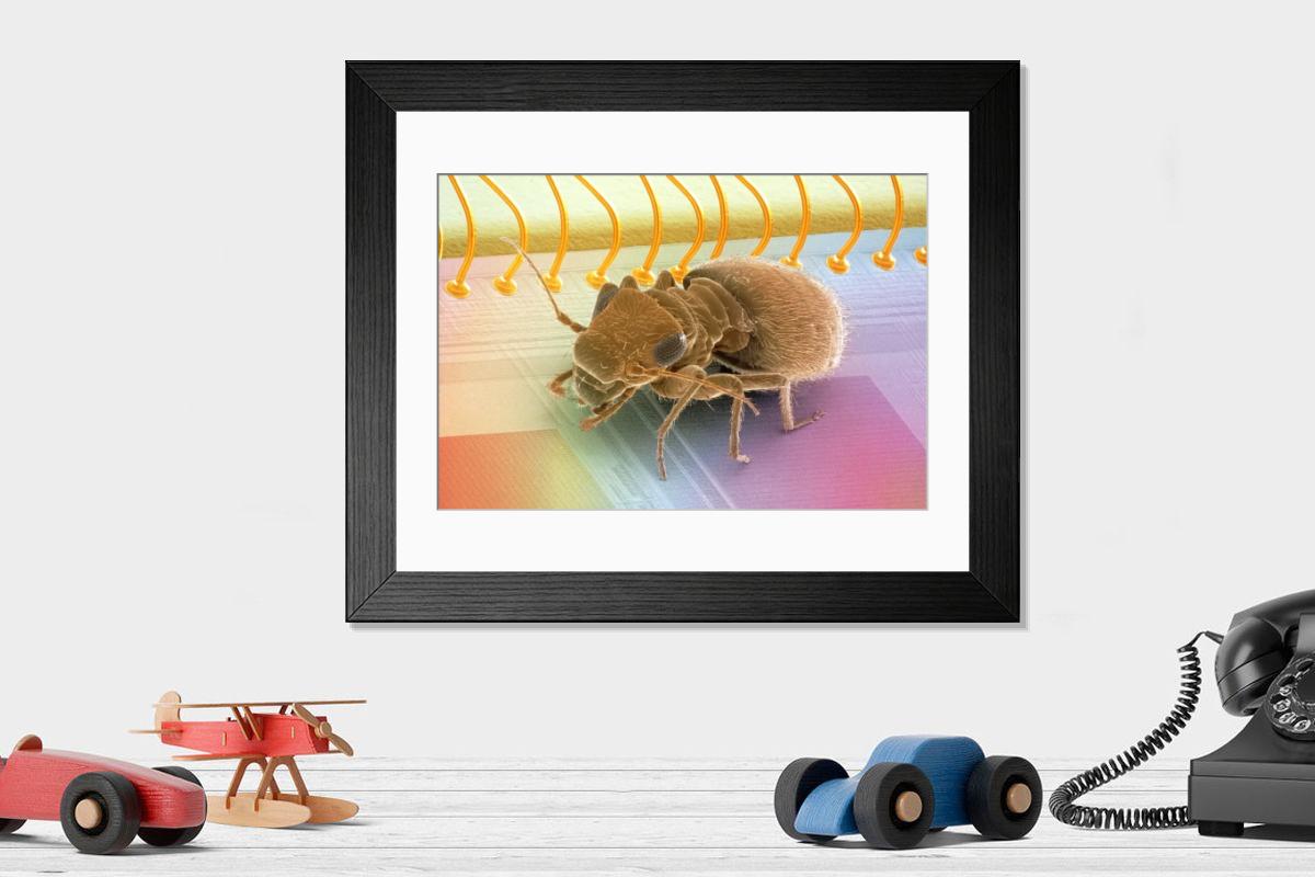 Shown hanging in a room: Modern 14"x12" (36x31cm)