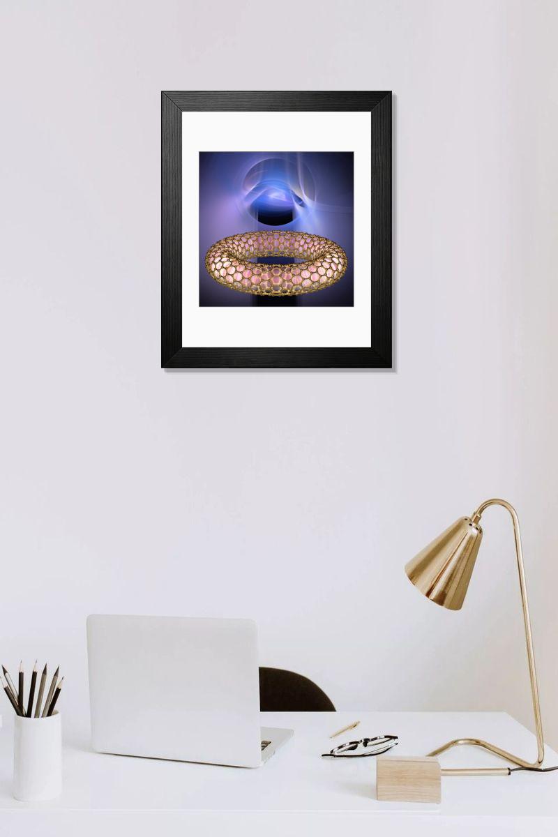 Shown hanging in a room: Modern 14"x12" (36x31cm)