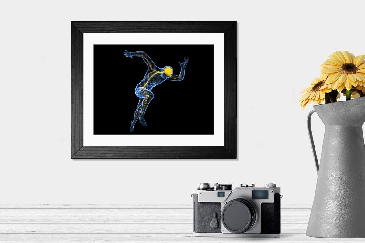 Shown hanging in a room: Modern 14"x12" (36x31cm)