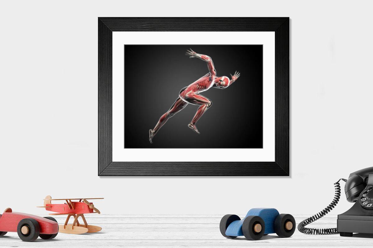 Shown hanging in a room: Modern 14"x12" (36x31cm)