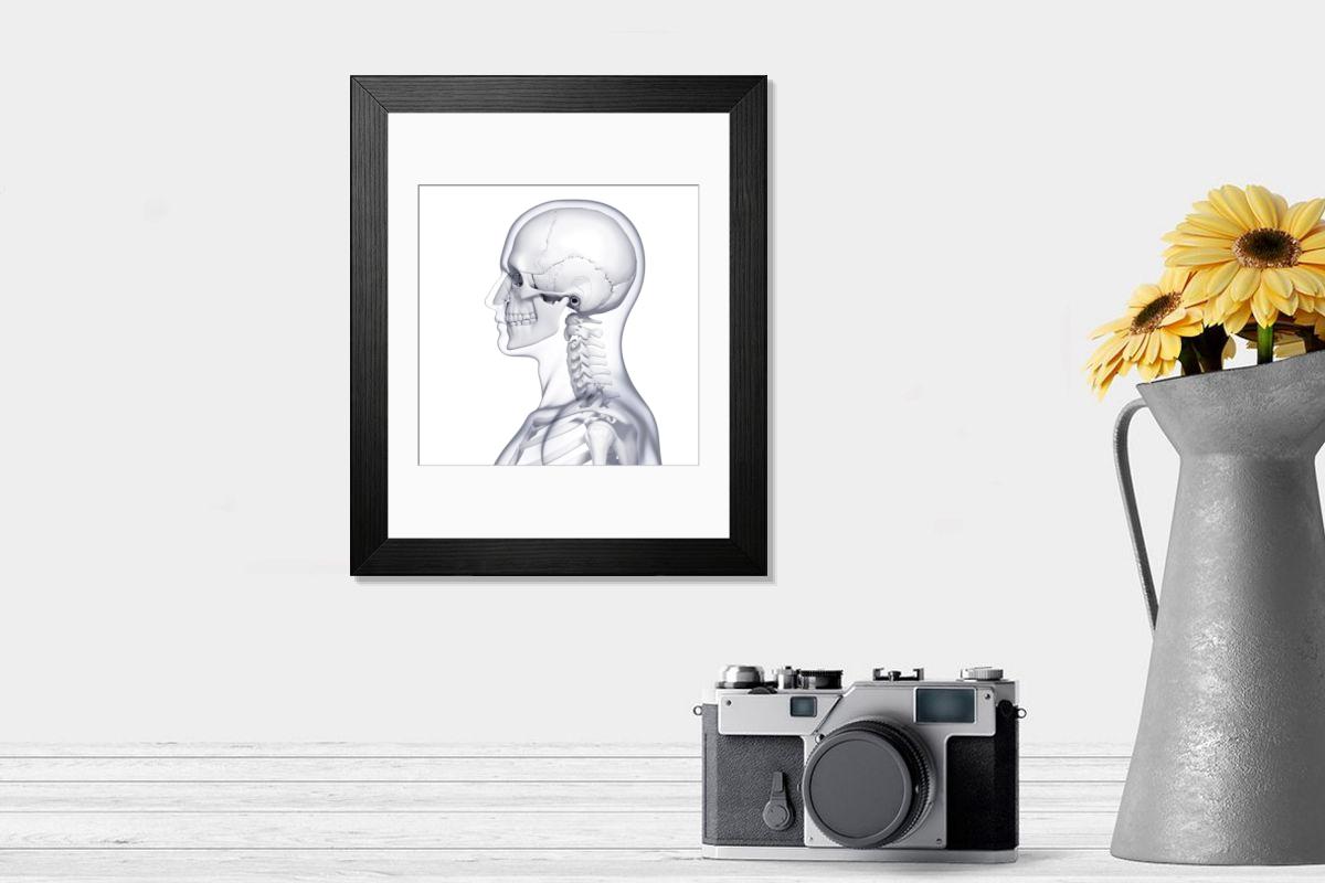 Shown hanging in a room: Modern 14"x12" (36x31cm)