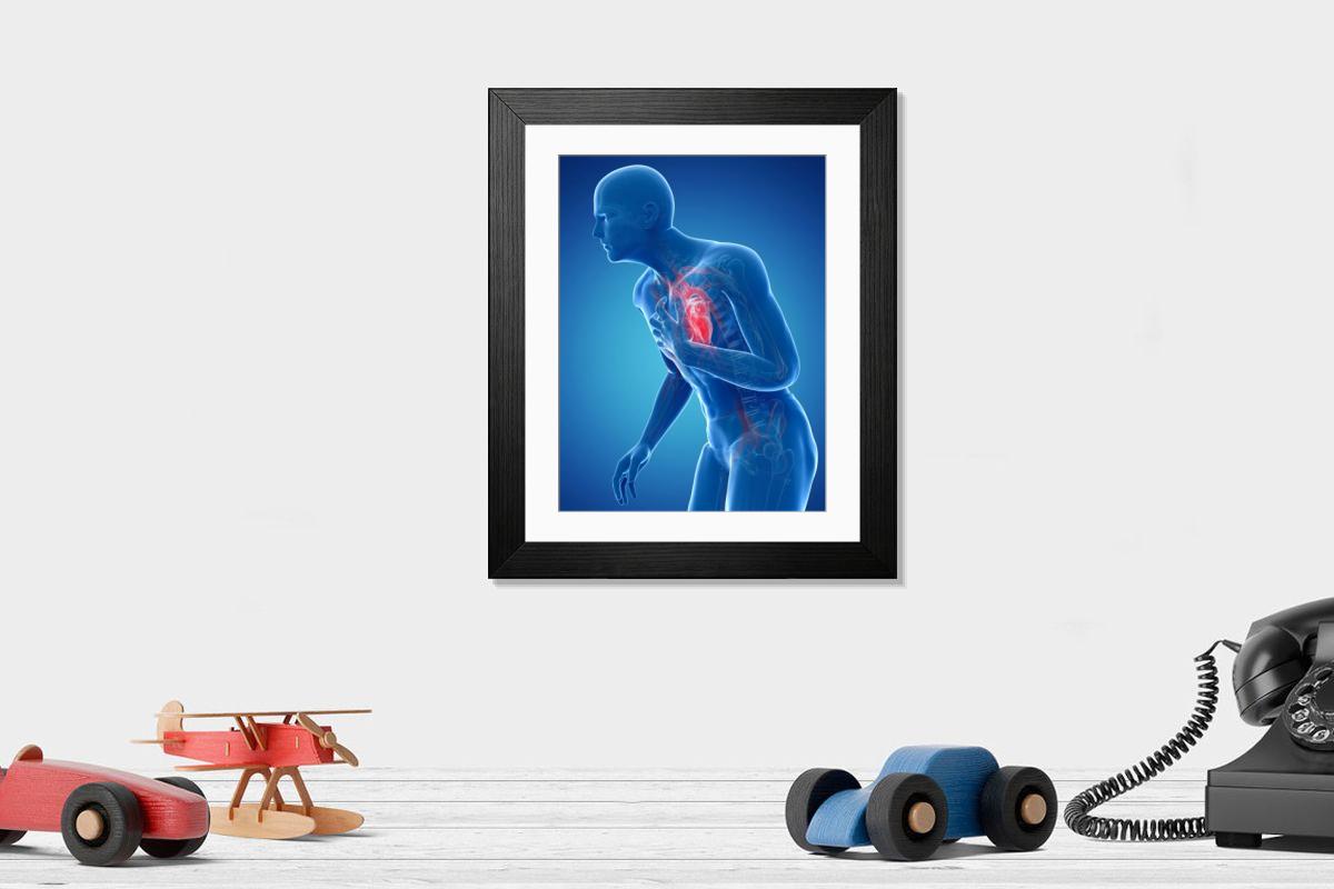 Shown hanging in a room: Modern 14"x12" (36x31cm)