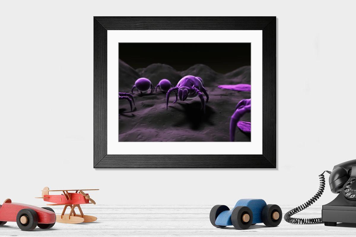Shown hanging in a room: Modern 14"x12" (36x31cm)