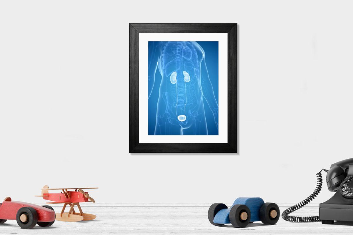 Shown hanging in a room: Modern 14"x12" (36x31cm)