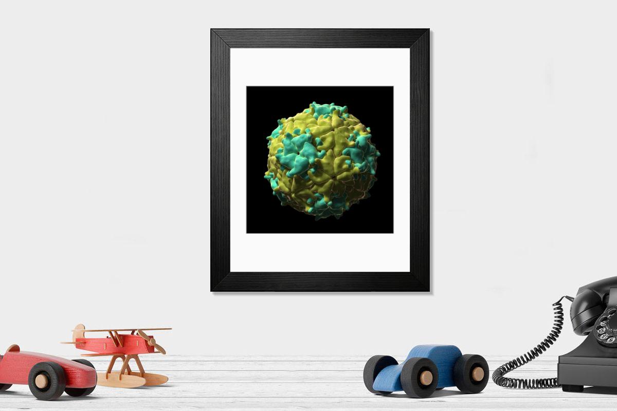 Shown hanging in a room: Modern 14"x12" (36x31cm)