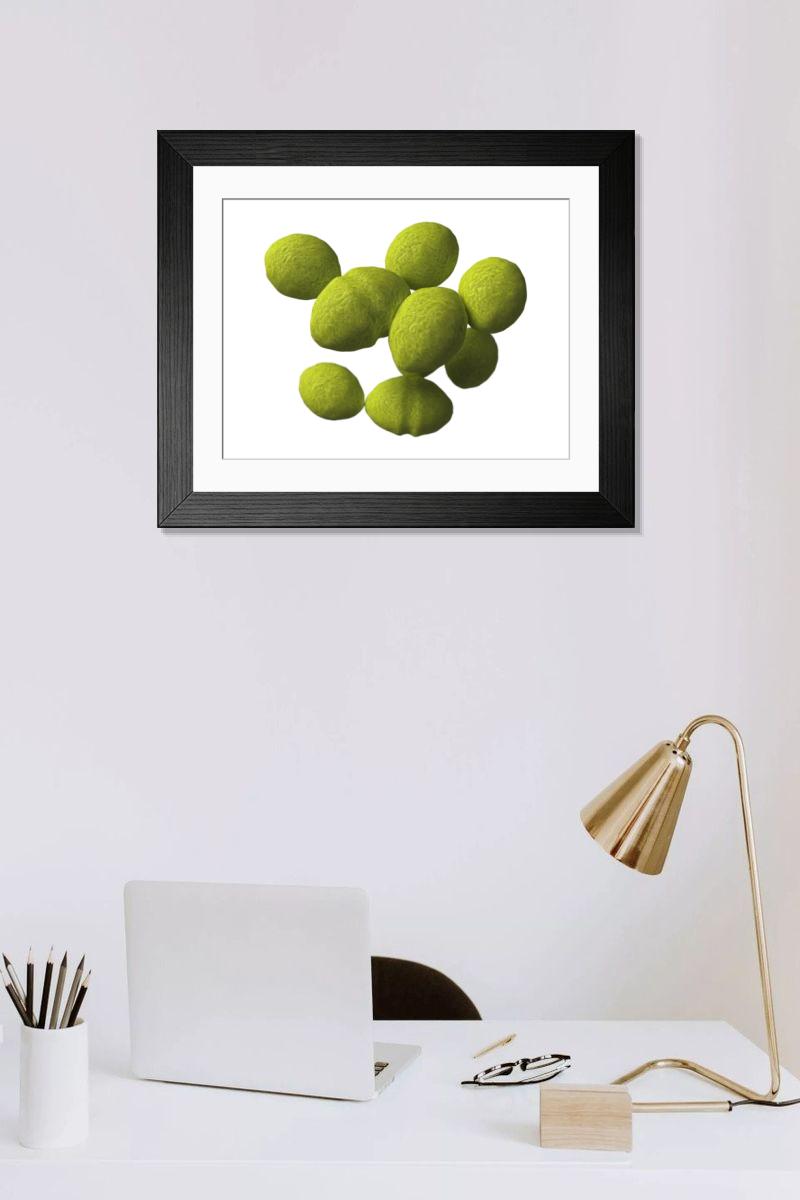 Shown hanging in a room: Modern 14"x12" (36x31cm)