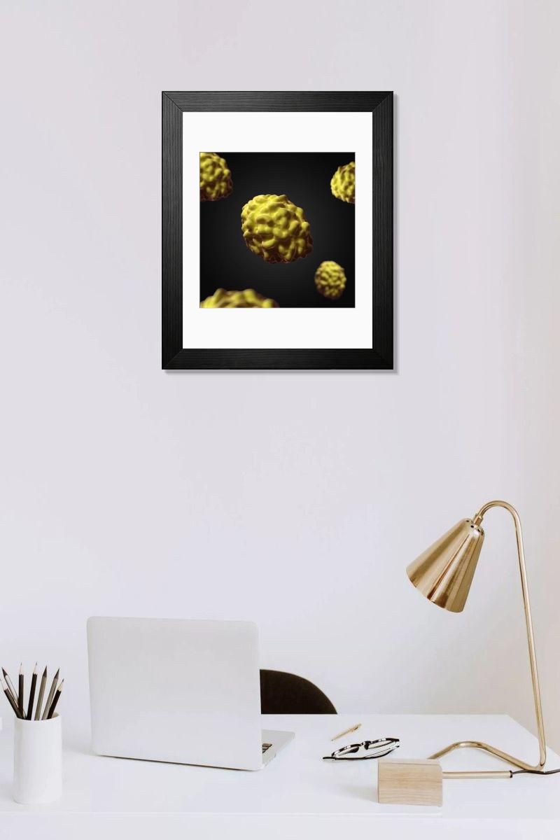 Shown hanging in a room: Modern 14"x12" (36x31cm)