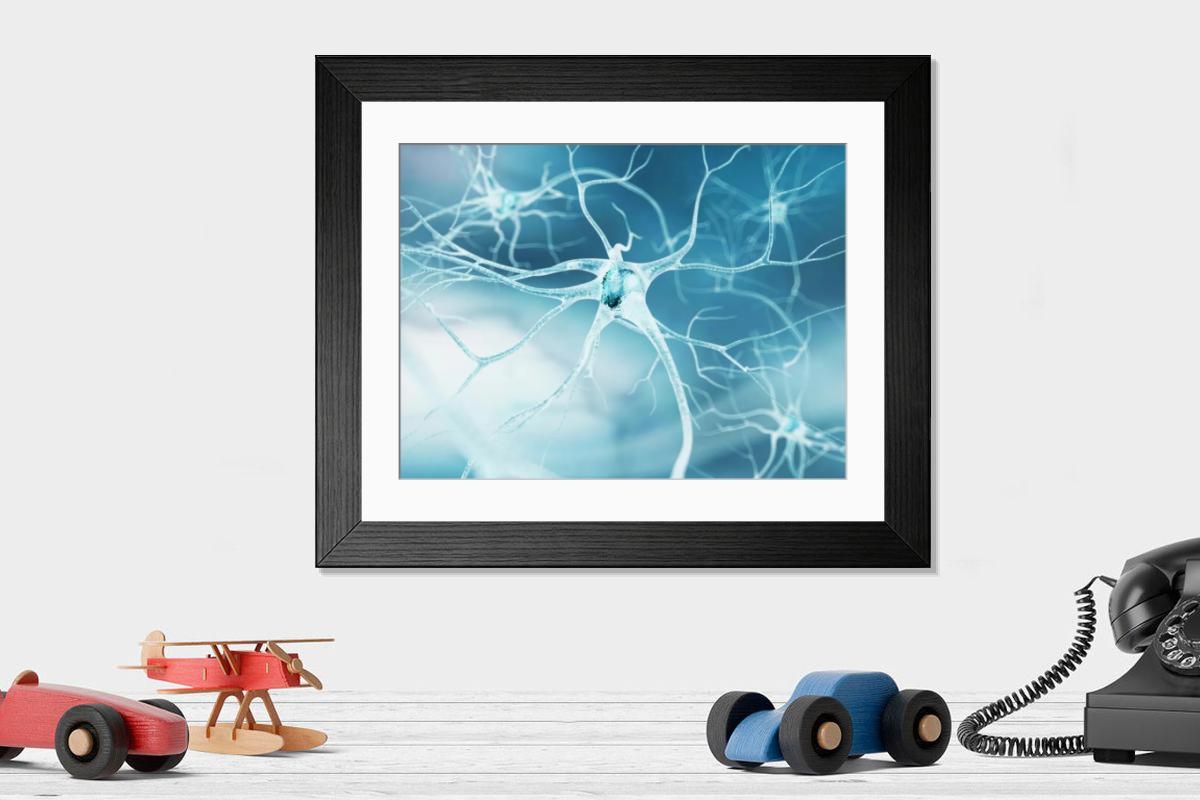 Shown hanging in a room: Modern 14"x12" (36x31cm)