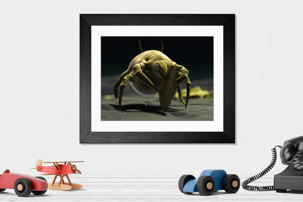 Shown hanging in a room: Modern 14"x12" (36x31cm)