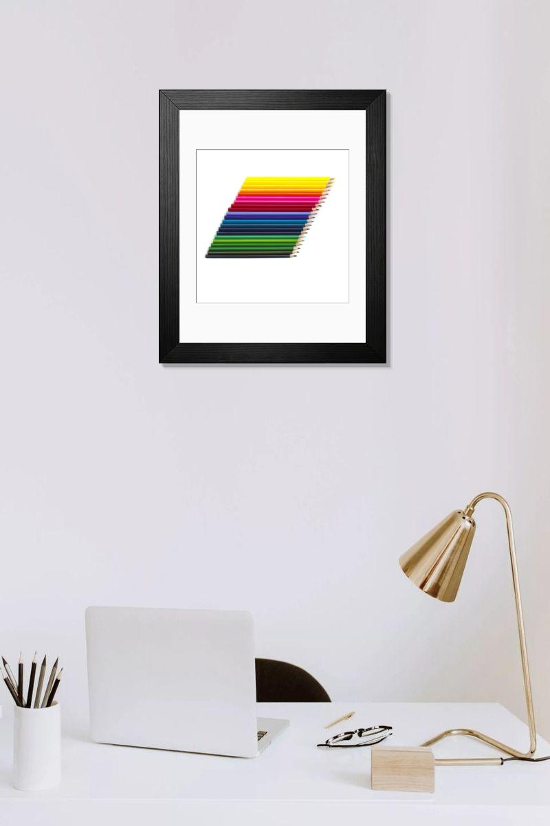 Shown hanging in a room: Modern 14"x12" (36x31cm)