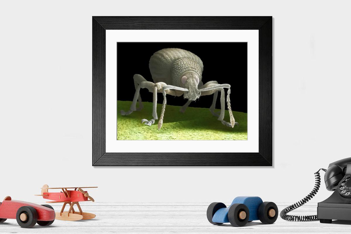 Shown hanging in a room: Modern 14"x12" (36x31cm)