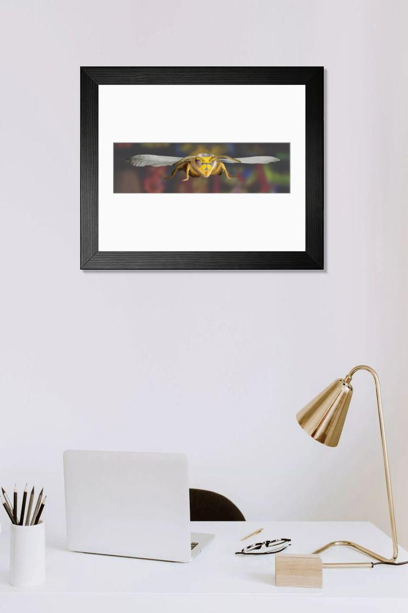 Shown hanging in a room: Modern 14"x12" (36x31cm)