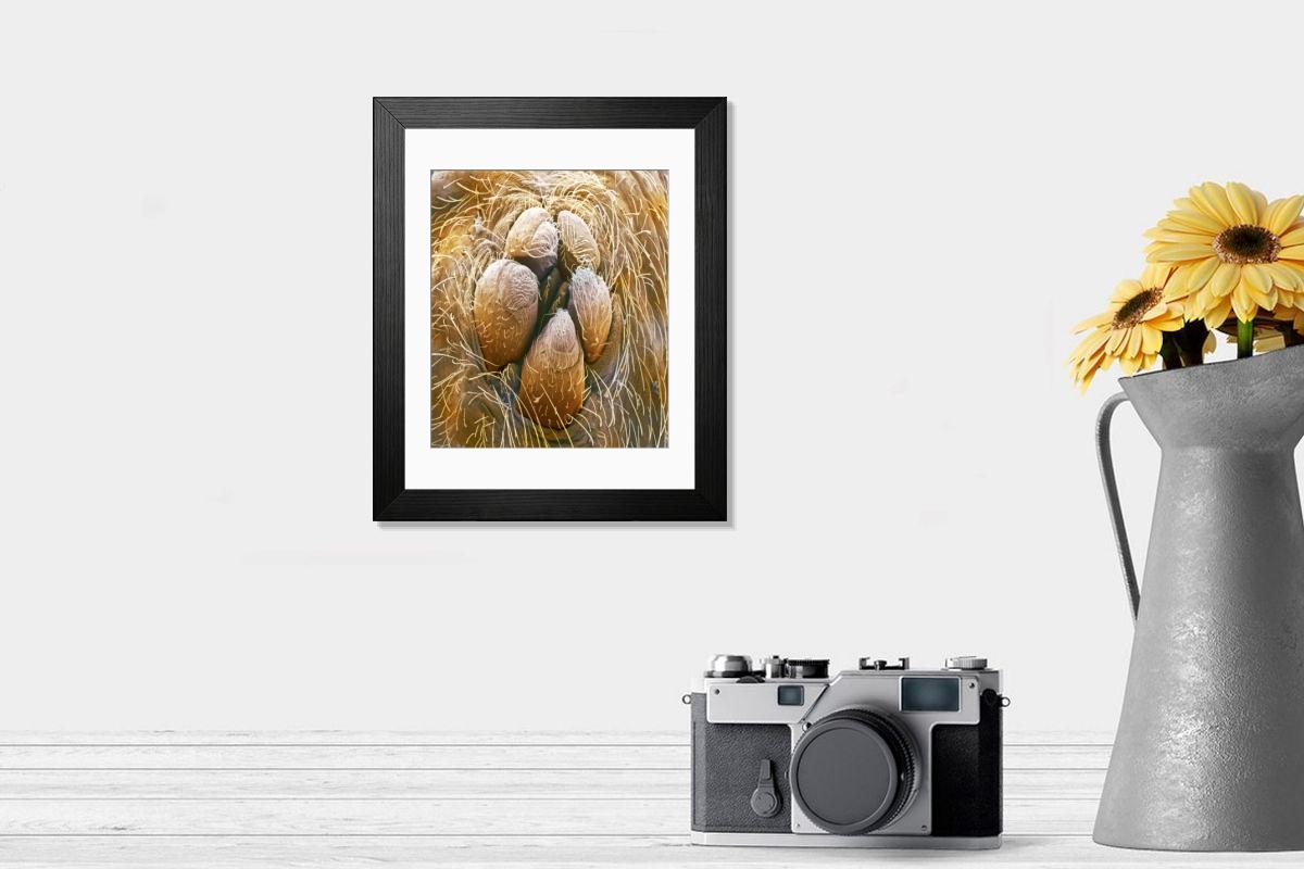 Shown hanging in a room: Modern 14"x12" (36x31cm)