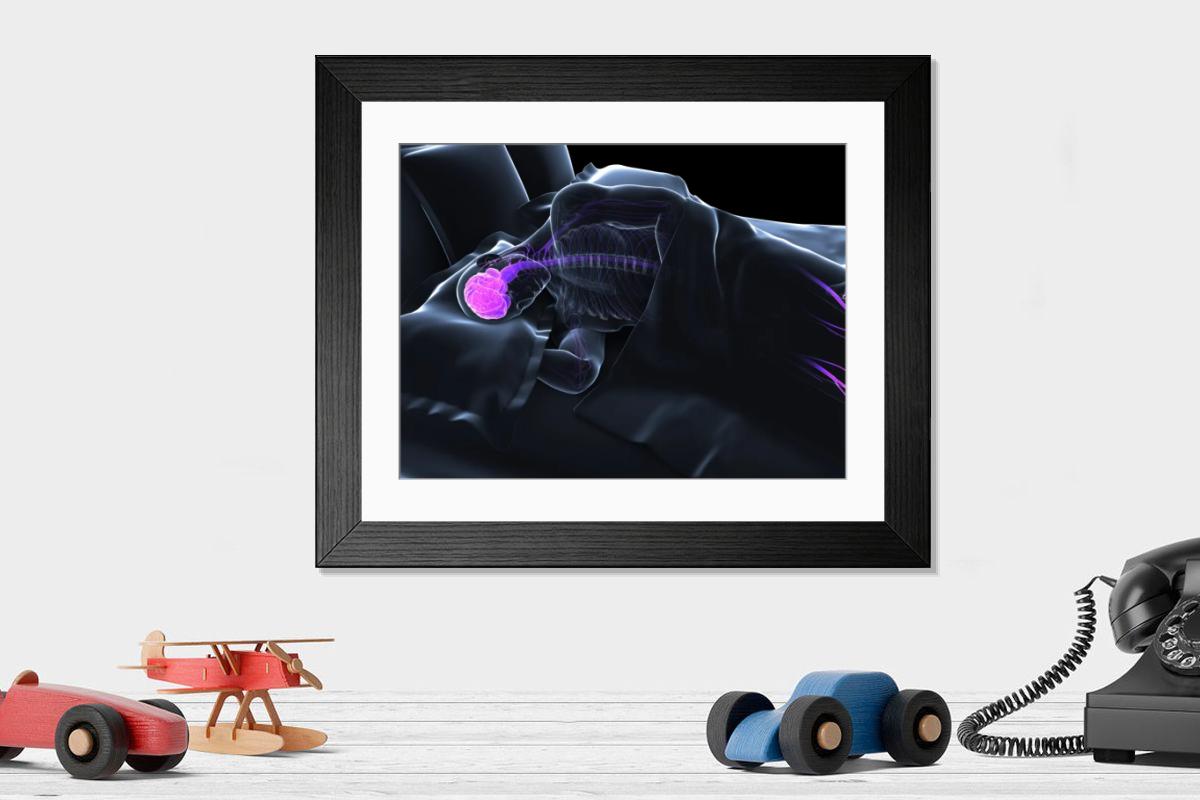 Shown hanging in a room: Modern 14"x12" (36x31cm)