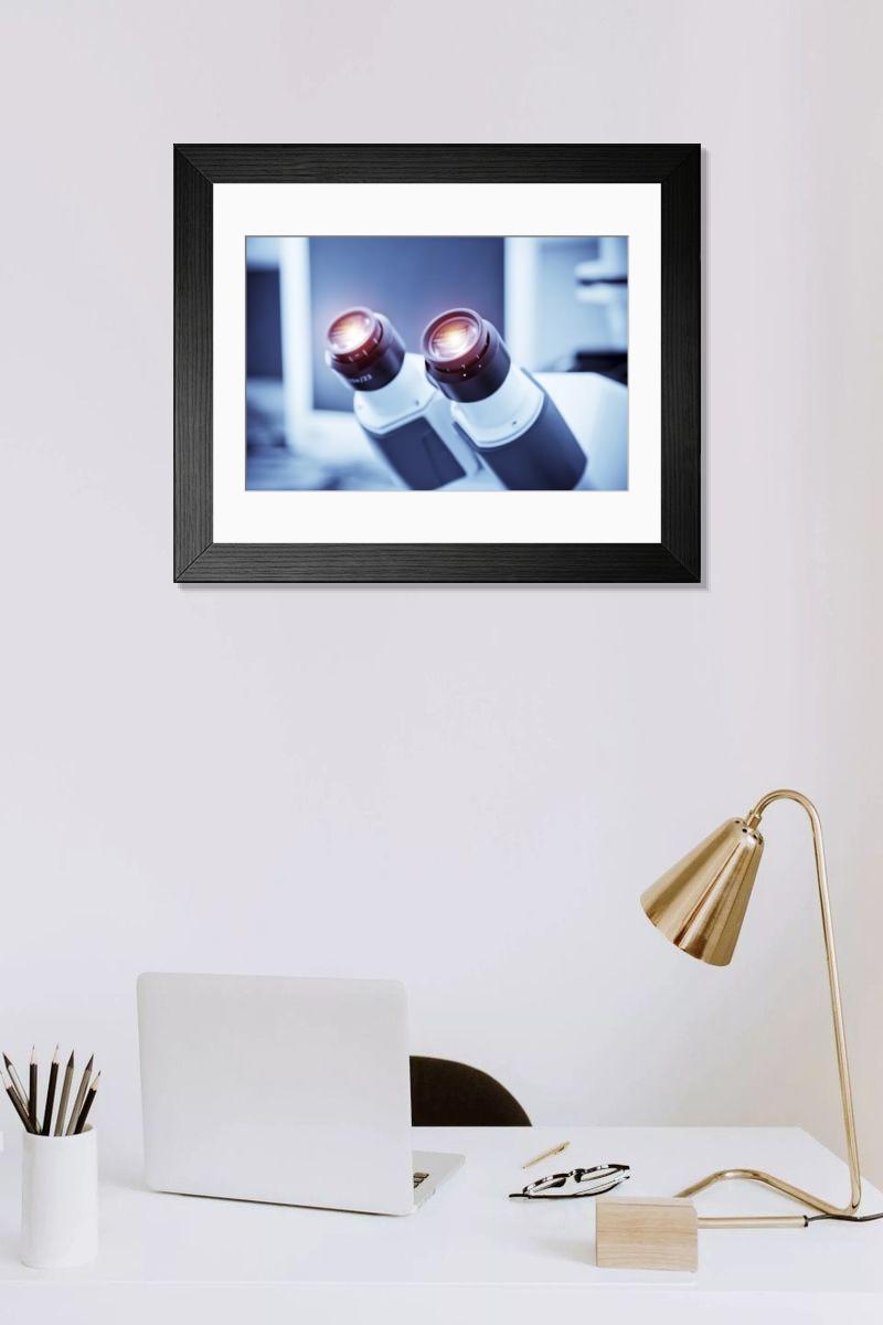 Shown hanging in a room: Modern 14"x12" (36x31cm)