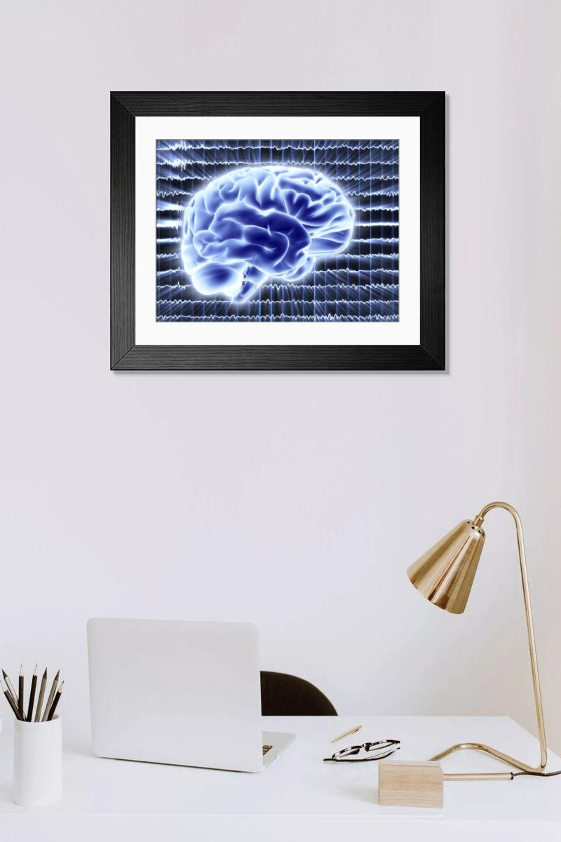 Shown hanging in a room: Modern 14"x12" (36x31cm)