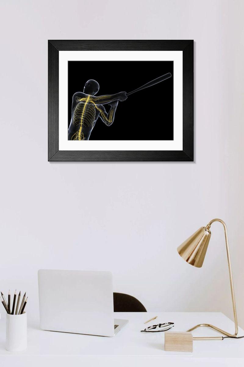 Shown hanging in a room: Modern 14"x12" (36x31cm)