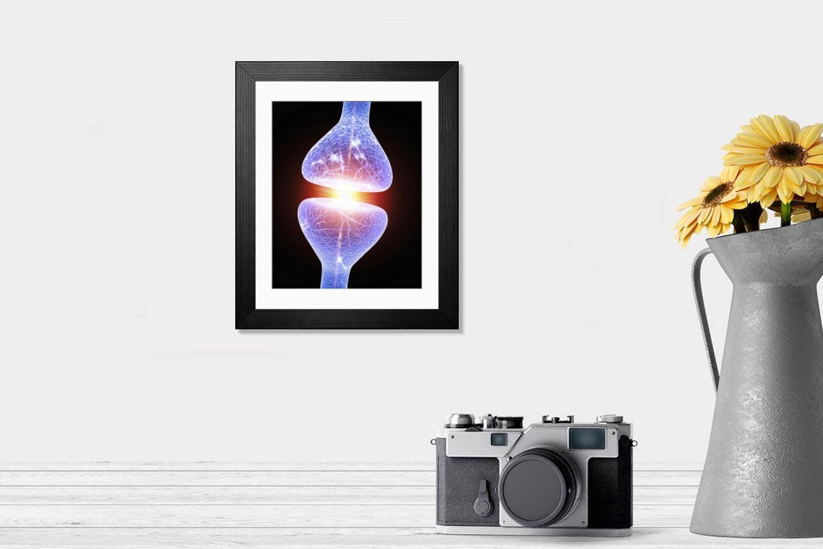 Shown hanging in a room: Modern 14"x12" (36x31cm)