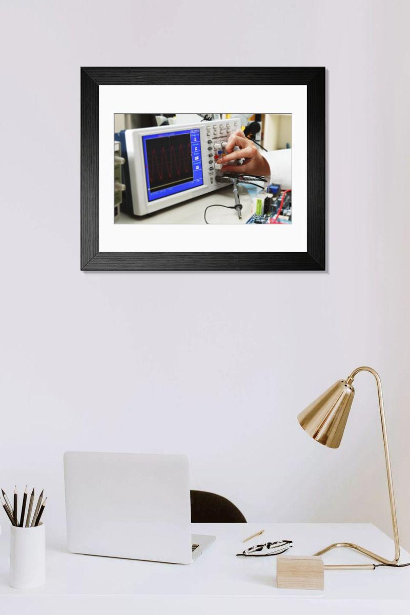 Shown hanging in a room: Modern 14"x12" (36x31cm)