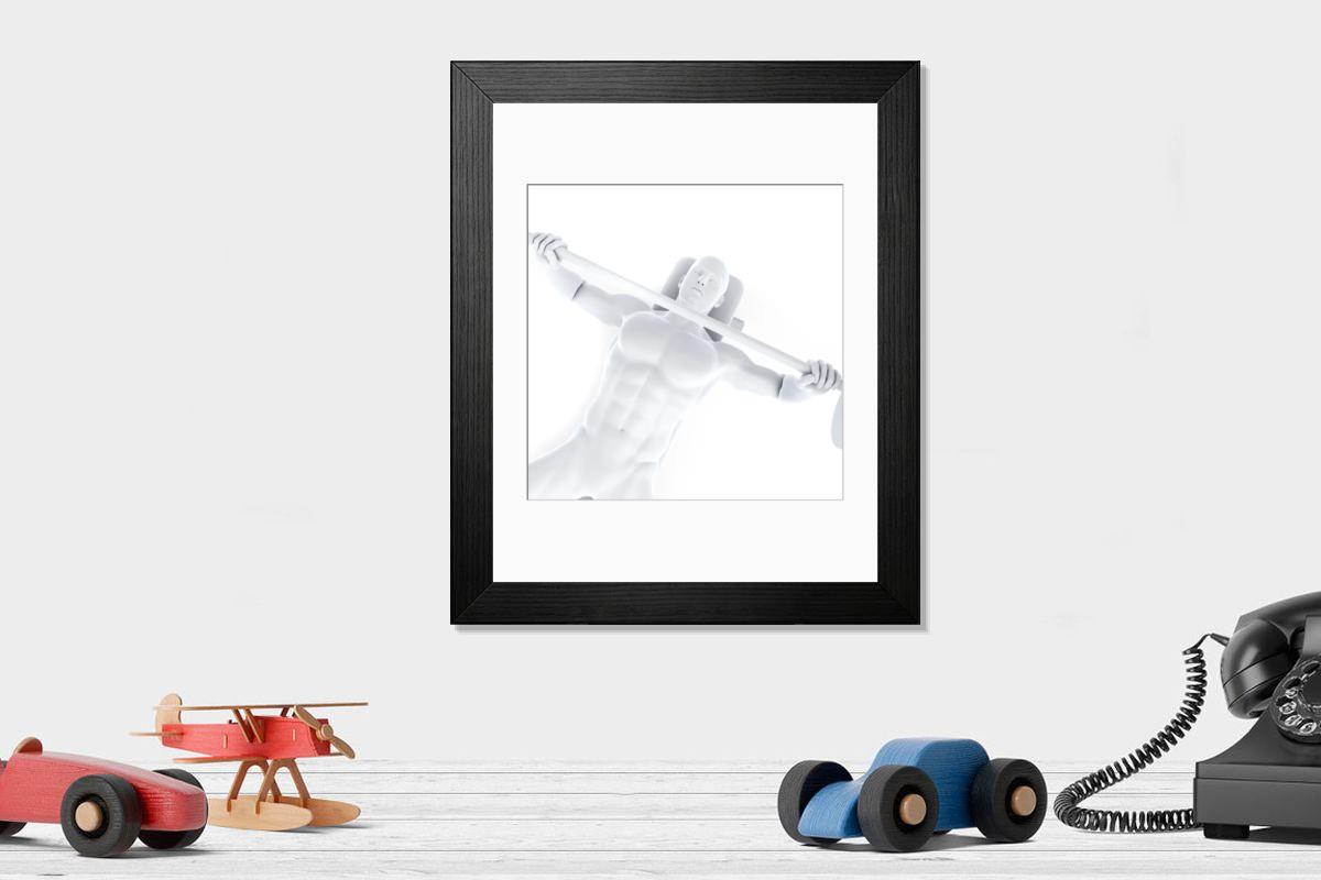 Shown hanging in a room: Modern 14"x12" (36x31cm)