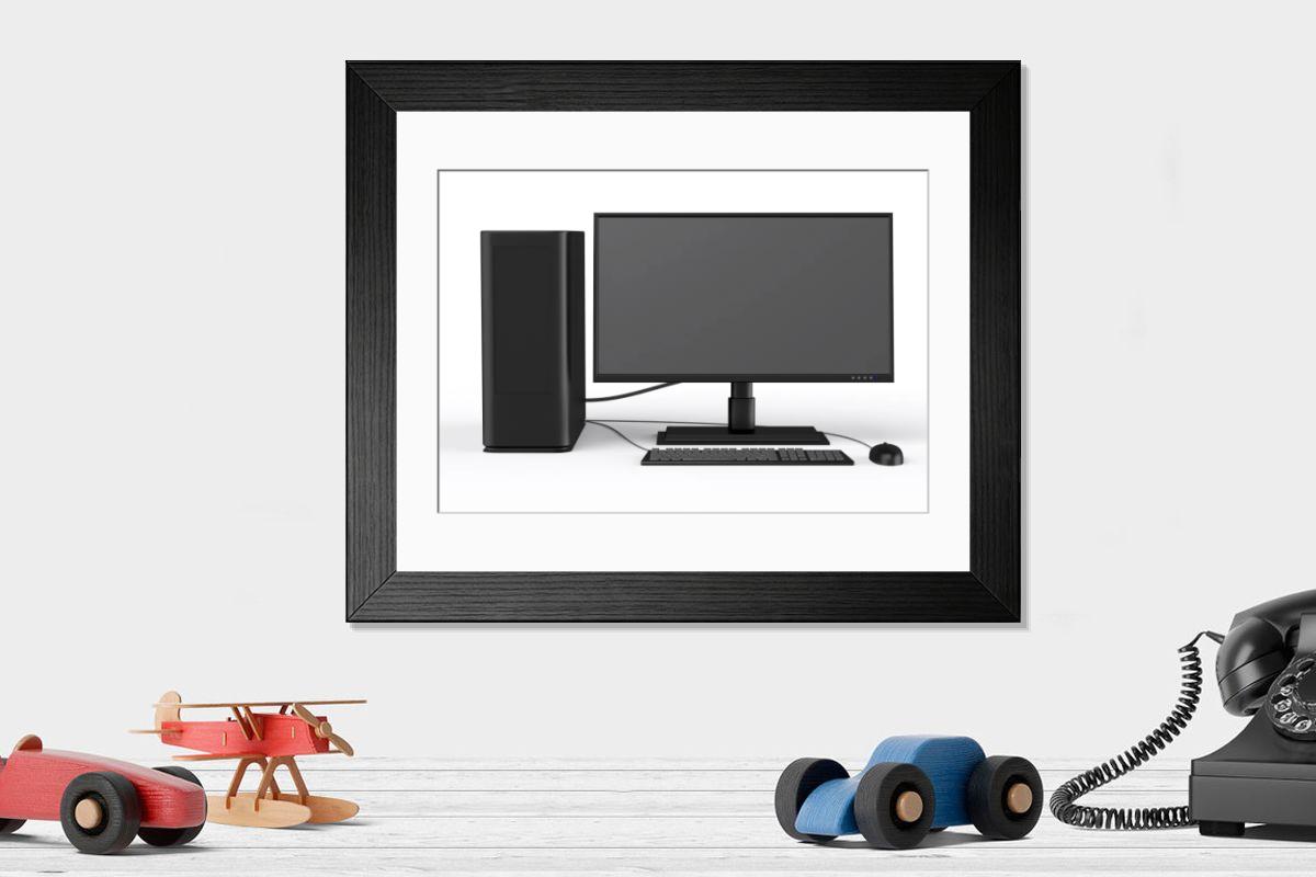 Shown hanging in a room: Modern 14"x12" (36x31cm)
