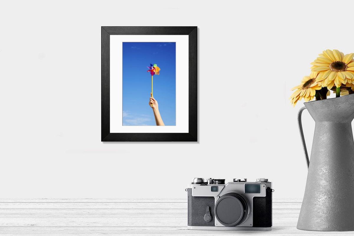 Shown hanging in a room: Modern 14"x12" (36x31cm)
