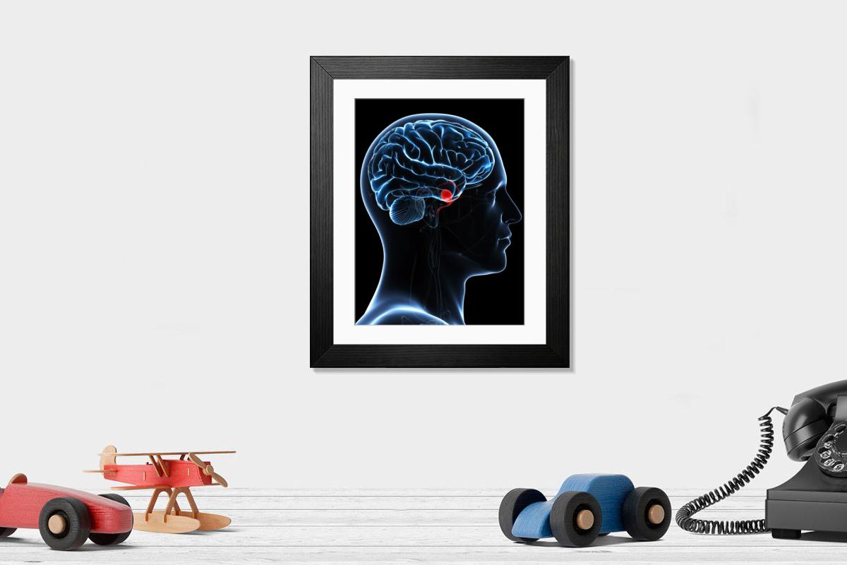 Shown hanging in a room: Modern 14"x12" (36x31cm)