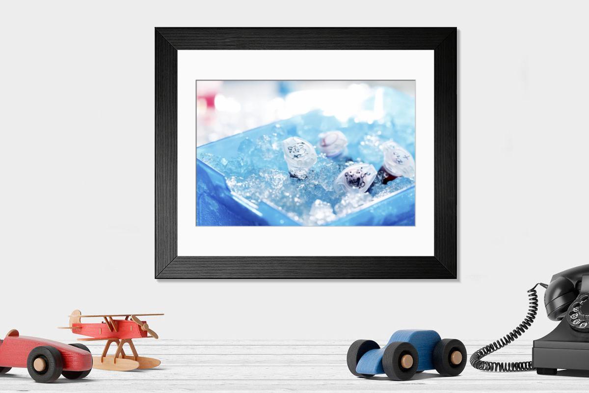 Shown hanging in a room: Modern 14"x12" (36x31cm)