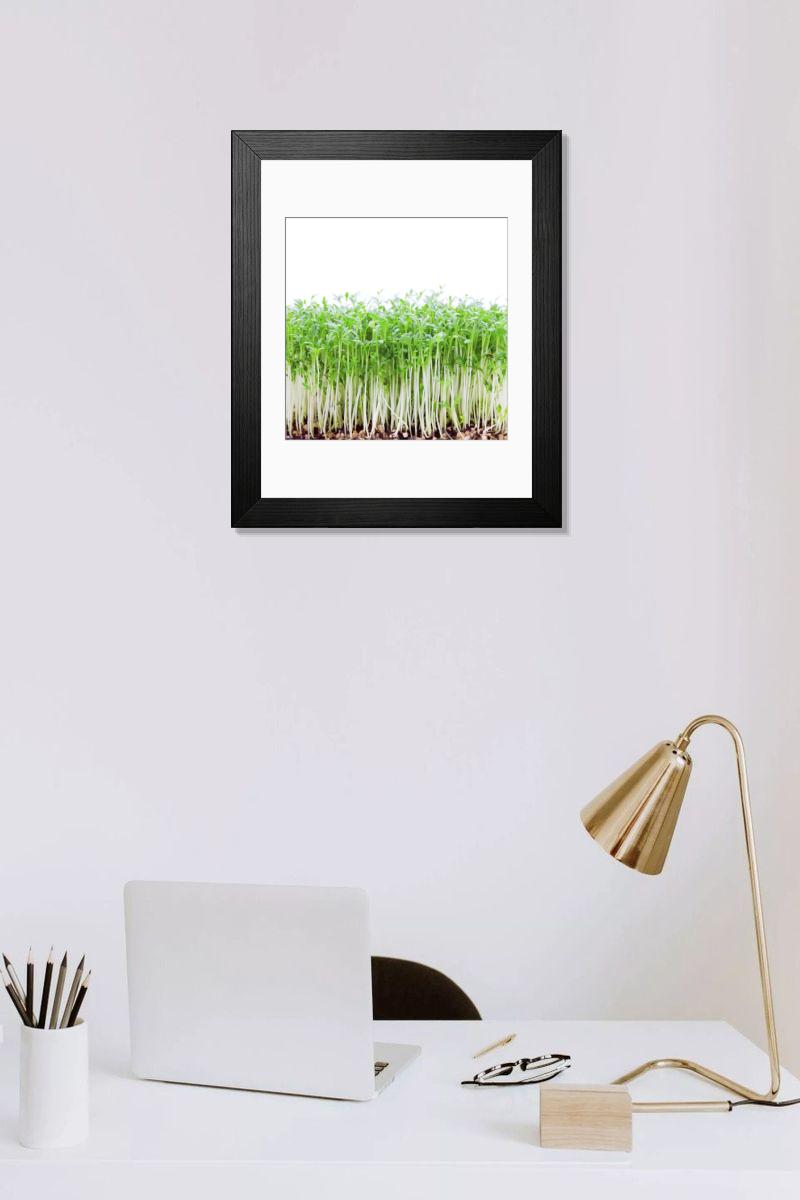 Shown hanging in a room: Modern 14"x12" (36x31cm)