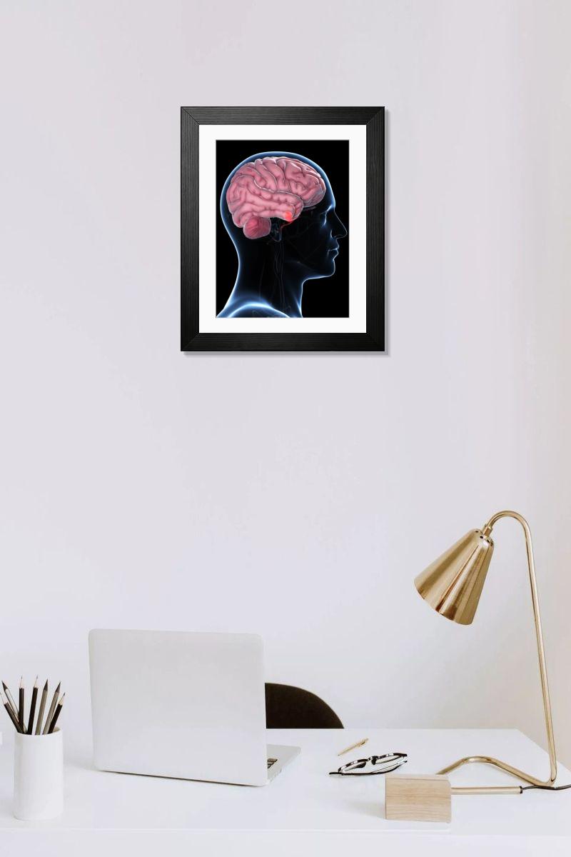 Shown hanging in a room: Modern 14"x12" (36x31cm)