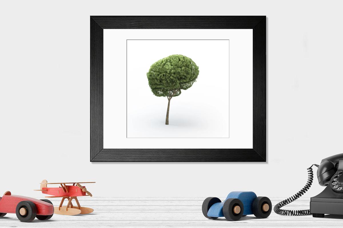 Shown hanging in a room: Modern 14"x12" (36x31cm)