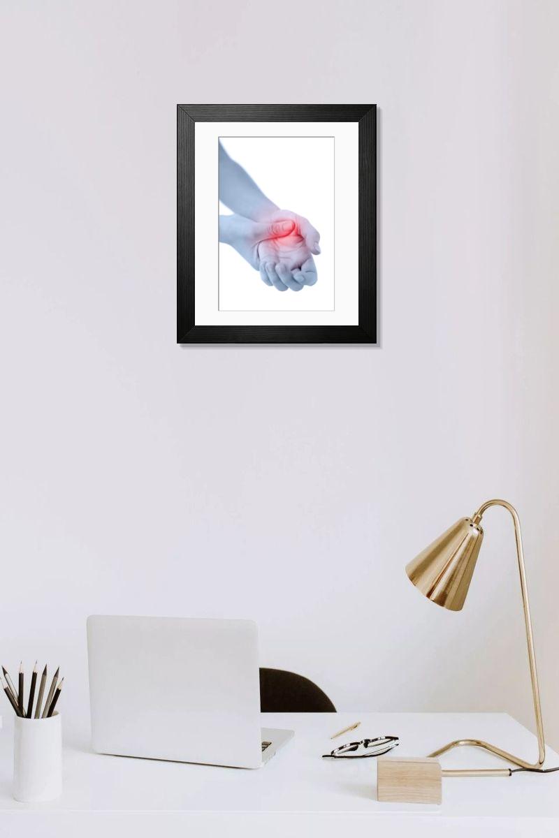 Shown hanging in a room: Modern 14"x12" (36x31cm)