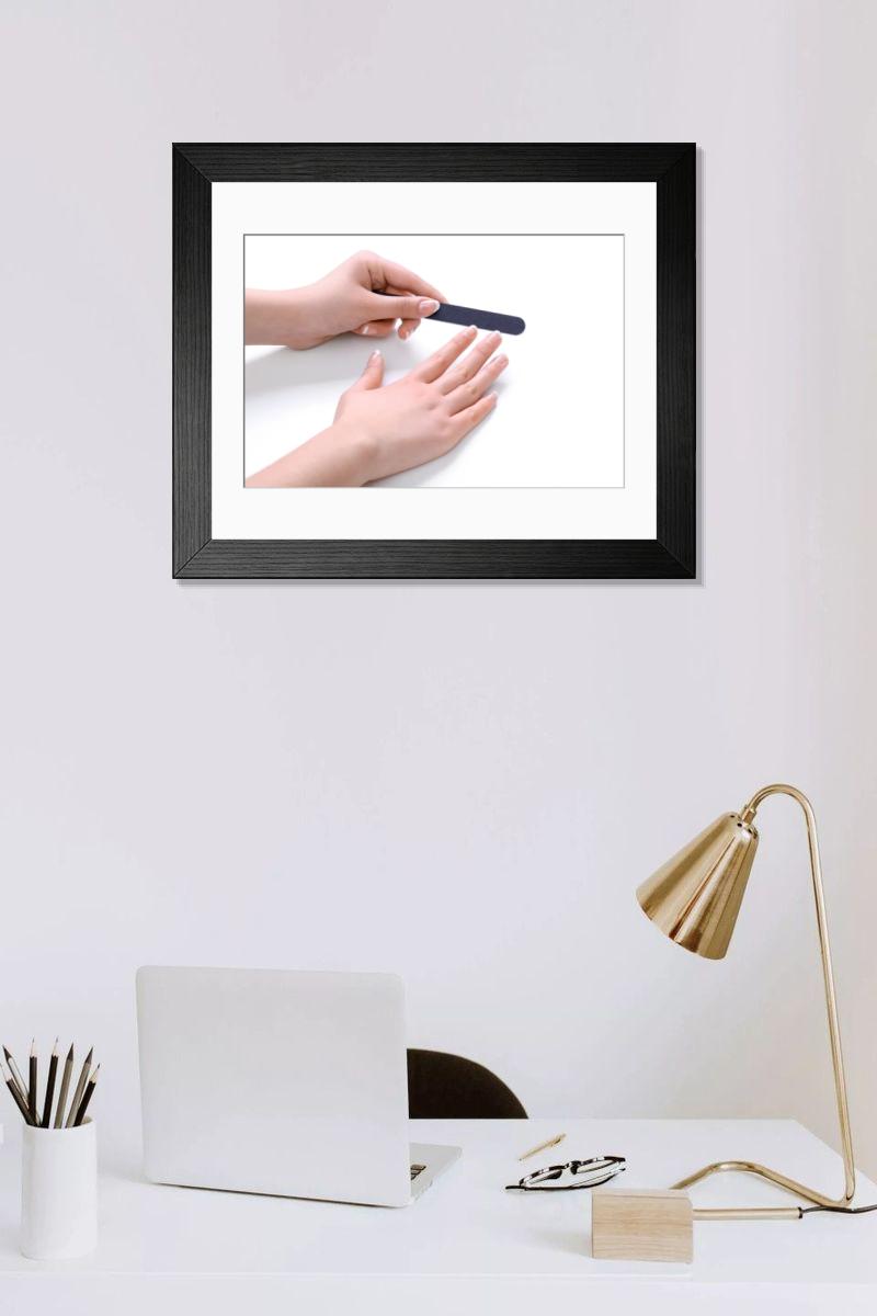 Shown hanging in a room: Modern 14"x12" (36x31cm)