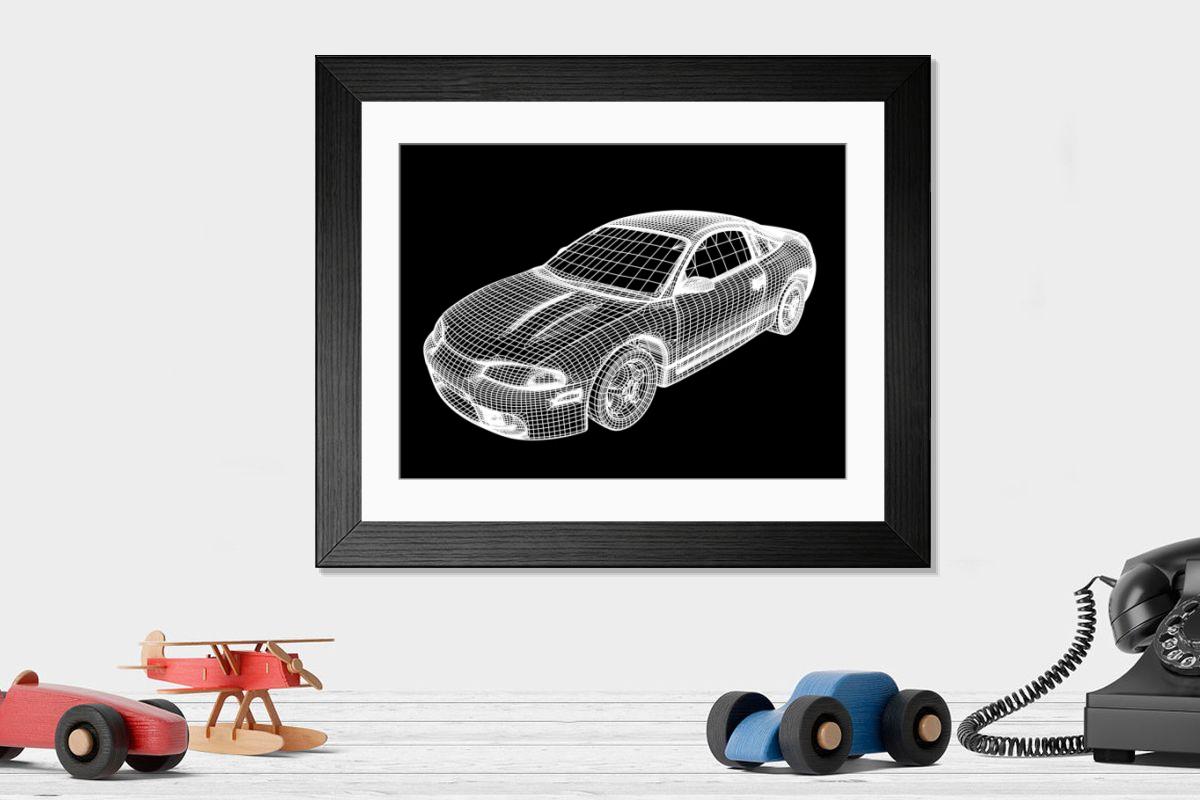 Shown hanging in a room: Modern 14"x12" (36x31cm)