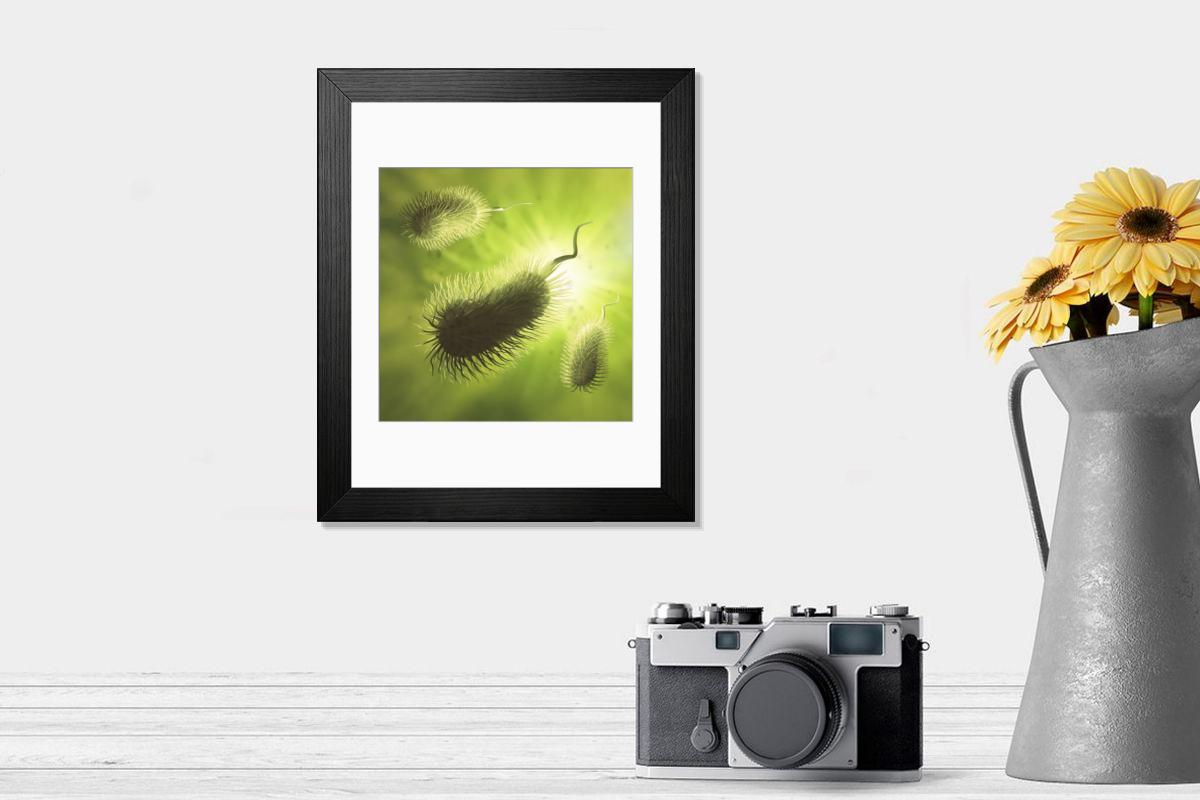 Shown hanging in a room: Modern 14"x12" (36x31cm)