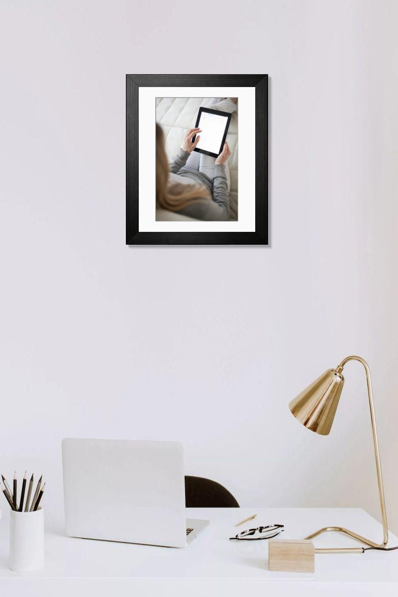 Shown hanging in a room: Modern 14"x12" (36x31cm)