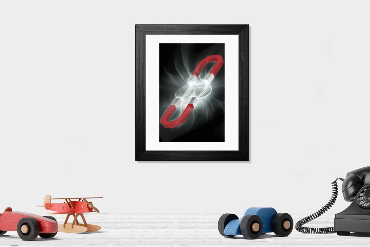 Shown hanging in a room: Modern 14"x12" (36x31cm)