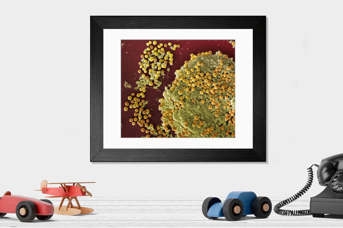 Shown hanging in a room: Modern 14"x12" (36x31cm)