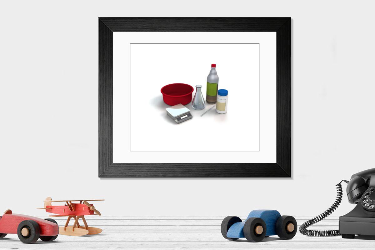 Shown hanging in a room: Modern 14"x12" (36x31cm)